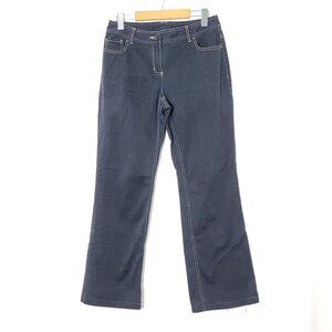 Style & Co Women's Navy Blue Comfy Soft Jean Cotton-Blend Wide Leg Pants Size 6